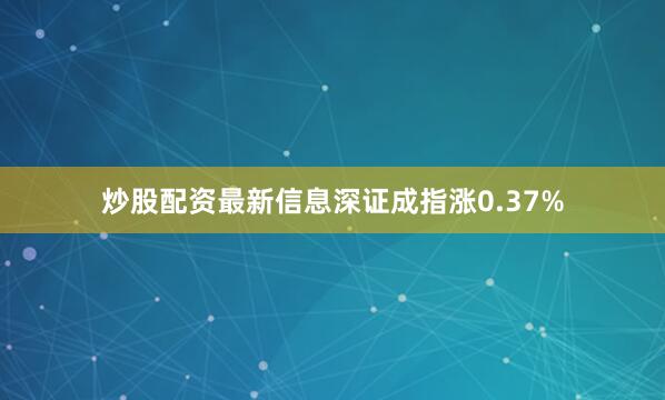 炒股配资最新信息深证成指涨0.37%