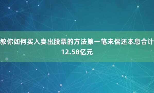 教你如何买入卖出股票的方法第一笔未偿还本息合计12.58亿元